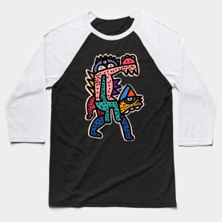 Cool Monster Street Art Graffiti Baseball T-Shirt